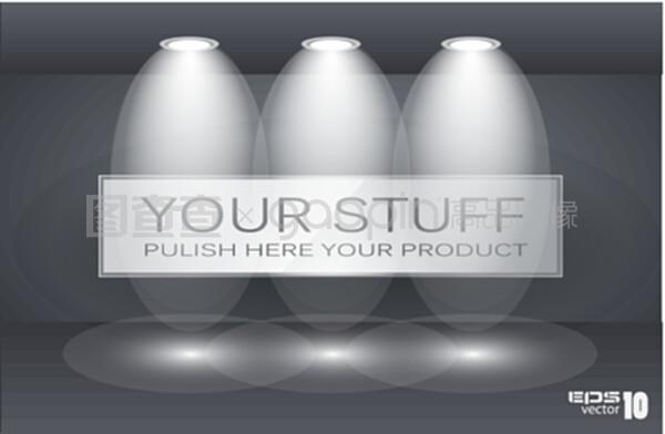 為您的產品配備帶led聚光燈的墻板